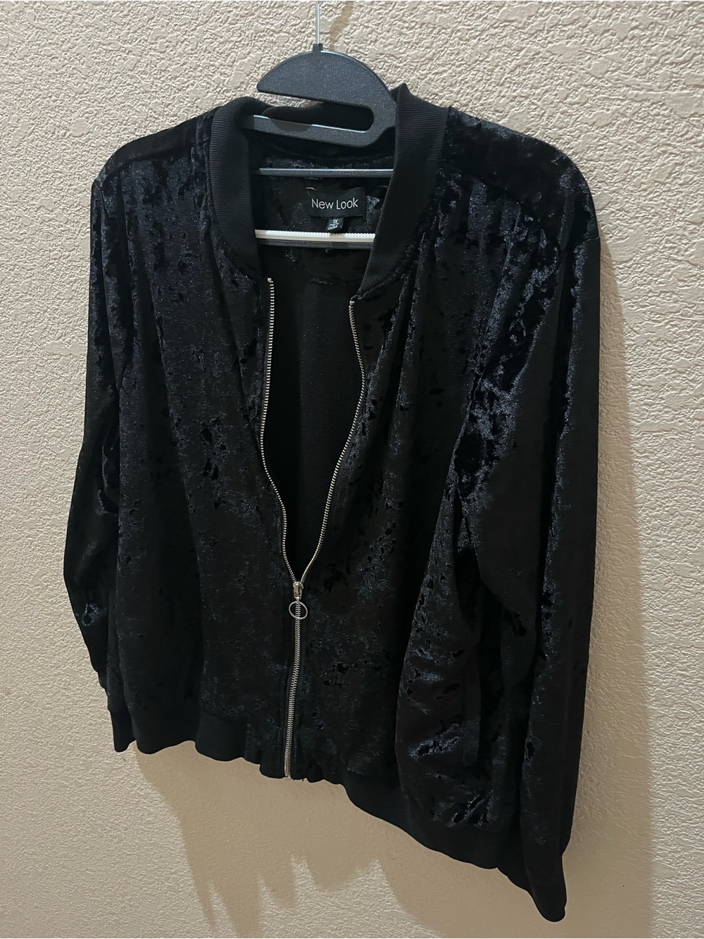 Whimsigoth black velvet zip up - 1X